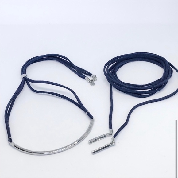 CHLOE + Isabel Hero Metal + Leather Necklace NEW - Picture 6 of 13